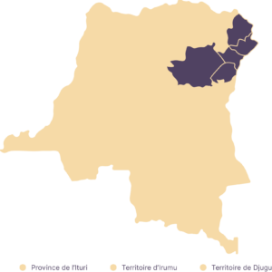 Image carte RDC avec Province de l’Ituri Territoire d’Irumu Territoire de Djugu
